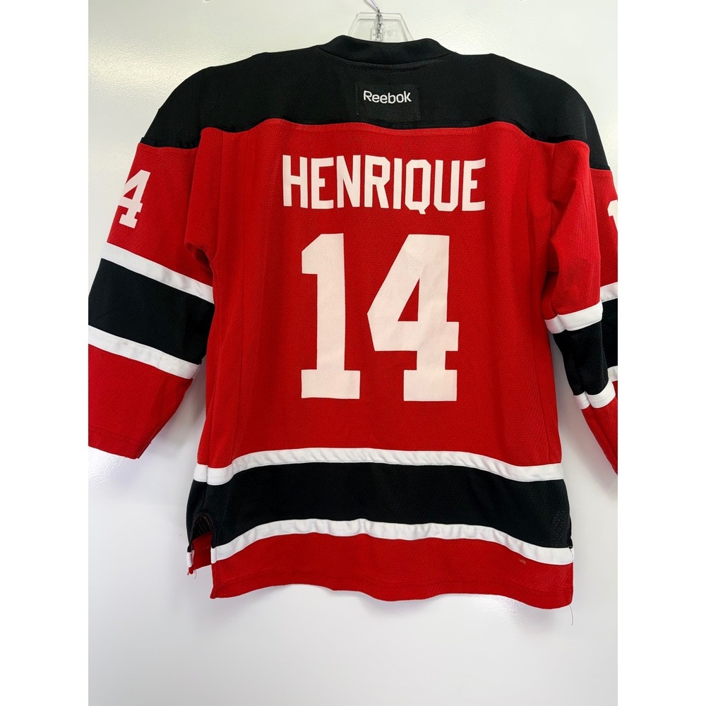 Reebok New Jersey Devils #14Henrique Hockey Jersey Sz Youth Large (J42)
